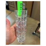 Cut Glass Vase with Geometric Design