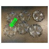 Six Pressed Glass Coasters