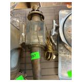 Vintage Metal Lantern with Wire Cord