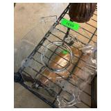 Clear Glass Platter with Etched Floral Design