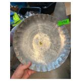 Vintage Round Designed Aluminum Serving Tray