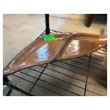 Mid-Century Wooden Divided Serving Tray