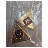 Gold-Tone Masonic-Themed Collar Tips