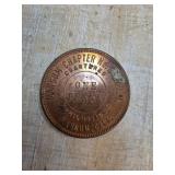 1908 Mangum Chapter Masonic Penny Token