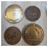 Four Masonic Commemorative Medals