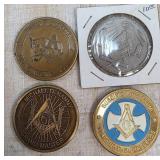 Freemason Commemorative Coin Lot