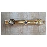 Gold-Tone Masonic and Knights of Columbus Tie Clip