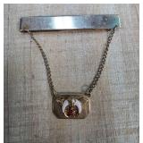 Fraternal Themed Tie Bar with Chain
