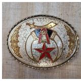Decorative Belt Buckle with Star Design