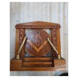 Wolfe Mfg Co Wooden Bookend with Rotary Feature
