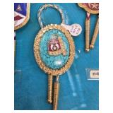 Gold-Toned Pendant with Enamel Decoration
