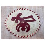 Shriner-Themed Leather Belt Buckle