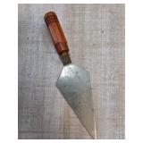 Masonic Engraved Trowel with Wooden Handle