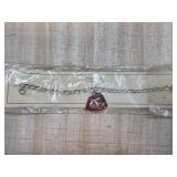 Sterling Silver Rhodium Finish Shriner Bracelet wi