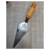 Masonic Engraved Metal Trowel with Wooden Handle