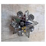 Eastern Star-Themed Brooch Pin