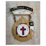 1910 Chicago Knights Templar Triennial Badge