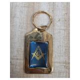 Gold-Toned Masonic Keychain
