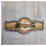 Antique Metal Pin with Handshake Design