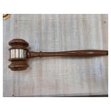 Wooden Gavel With Brass Plaque Inscription
