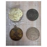 Four Masonic Commemorative Coins