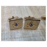 Masonic Logo Gold-Tone Cufflinks