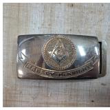 Masonic-Themed Metal Belt Buckle