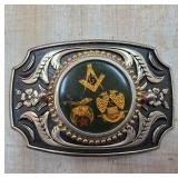 Masonic Belt Buckle with Symbolic Design