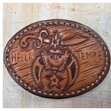 Hella Temple Leather Belt Buckle