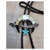 Sterling Silver Inlay Shriner Bolo Tie