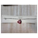 Sterling Silver Shriner Bracelet with Red Enamel C