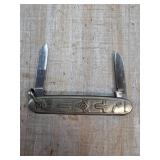 Two-Blade Knife Marked ï¿½Anvilï¿½ with Masonic Handle