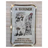 A Shriner Decorative Glass Tray