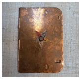 Copper Book-Style Item With Eastern Star Design
