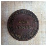 Masonic One Penny Token, Dallas Texas