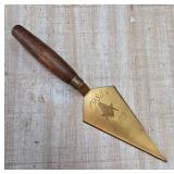 Brass Trowel with Masonic Insignia