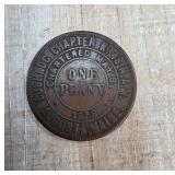 1878 Cushnoc Chapter No. 43 Token