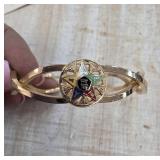 Gold-Tone Bracelet With Multicolor Eastern Star De