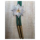 Masonic-Inspired Bolo Tie with Green Cord