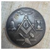 Freemason Commemorative Token with Engraved Symbol