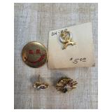 Four Assorted Pins