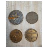 Four Masonic and Commemorative Coins
