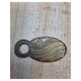 Sterling Silver Masonic Key Fob with Engraved Moti