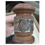 Vintage Wooden Gavel With Metal Band