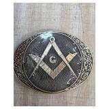 Gold-Tone Masonic Belt Buckle