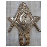 Gold-Colored Masonic Emblem Wall Plaque