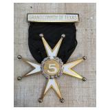 Grand Commandery of Texas Medal by Linz Bros