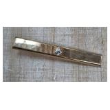 Gold-Tone Tie Bar with Diamond Accent