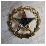 Gold-Tone 25-Year Eastern Star Pin