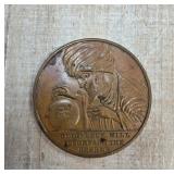 Bronze Masonic Good Luck Token with Engravings